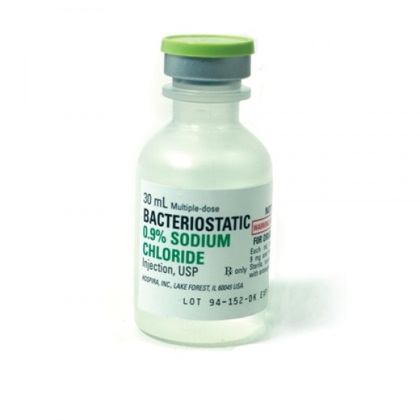 Bacteriostatic 0.9% Sodium Chloride Injection 30ml